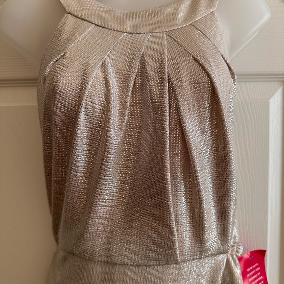NWT Tahari metallic jumpsuit size 8 - Picture 2 of 9